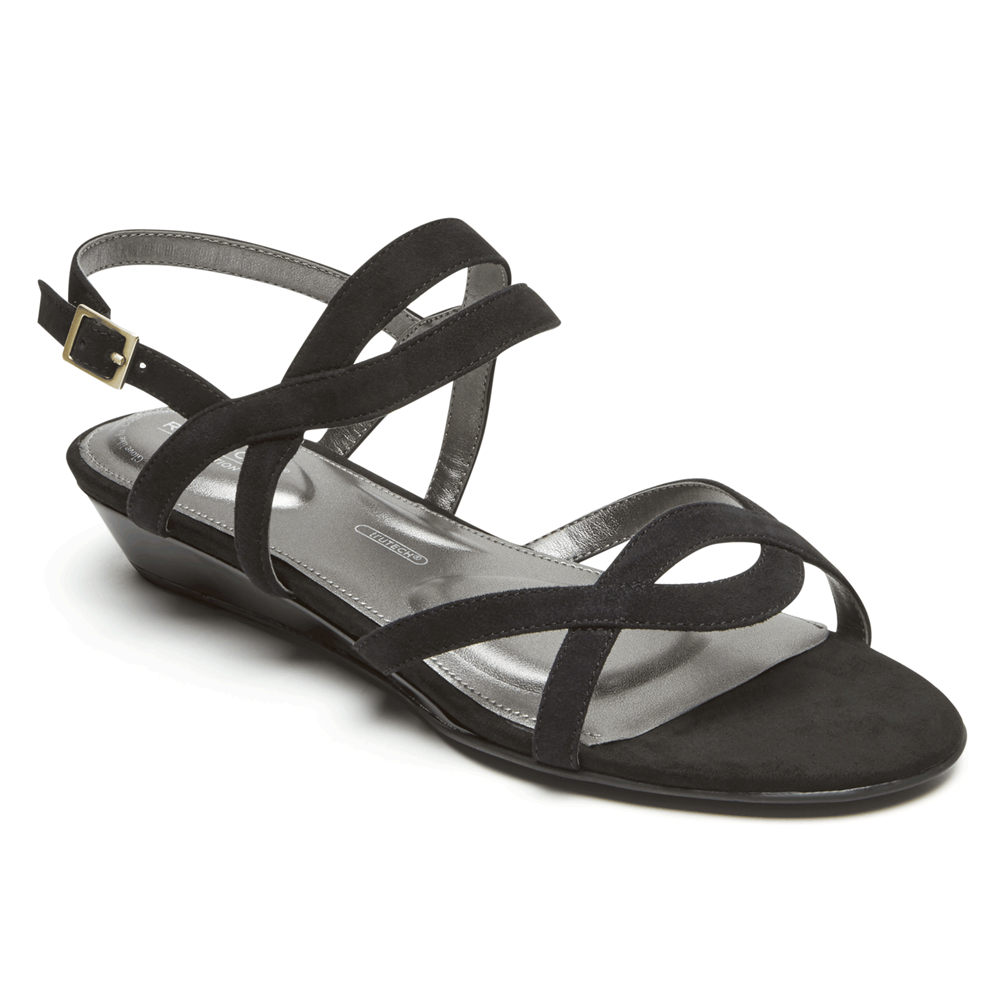 Sandalias Rockport Mujer Mexico - Total Motion Zandra Slingback Negros - RGEFD4203